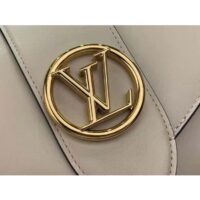 Louis Vuitton LV Women Pont 9 Handbag Cream Smooth Calfskin Cowhide Leather (4)