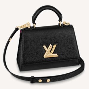 Louis Vuitton LV Women Twist One Handle BB Handbag Black Taurillon Cowhide