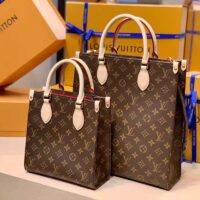 Louis Vuitton Unisex Sac Plat BB Handbag Monogram Coated Canvas Textile Lining (11)