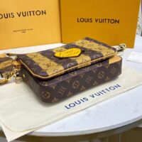 Louis Vuitton Unisex Trio Messenger Bag Monogram Stripes Brown Coated Canvas (1)