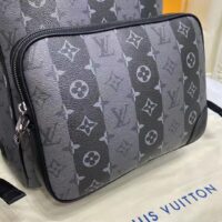 Louis Vuitton Unisex Utilitary Backpack Black Monogram Stripes Eclipse Coated Canvas (1)