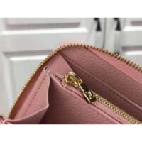 Louis Vuitton Unisex Zippy Wallet Pink Monogram Empreinte Embroidered Cowhide Leather (4)