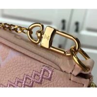 Louis Vuitton Women Mini Pochette Accessoires Pink Monogram Empreinte Embroidered Cowhide