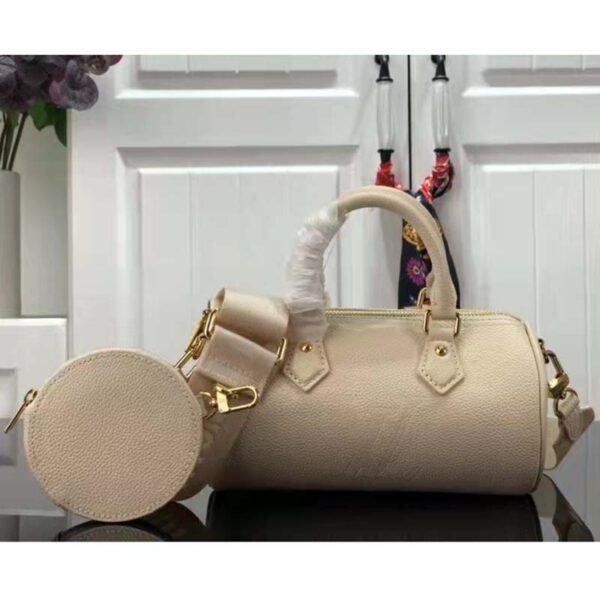 Louis Vuitton Women Papillon BB Bag Crème Beige Embossed Supple Grained Cowhide (8)