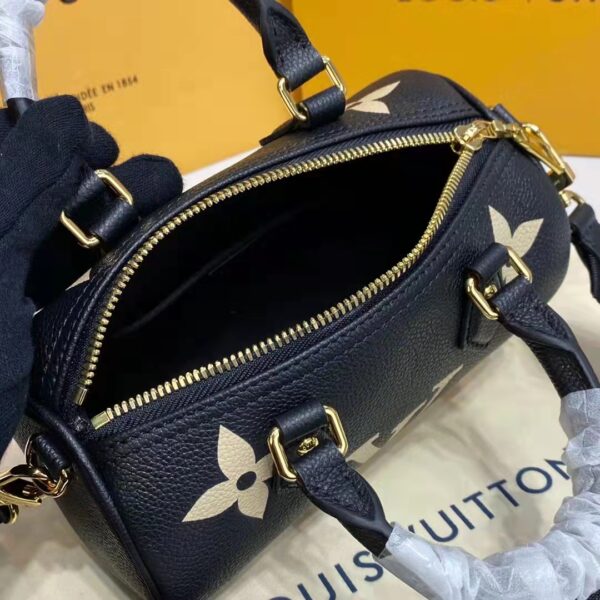 Louis Vuitton Women Papillon BB Black Beige Embossed Supple Grained Cowhide Leather (4)