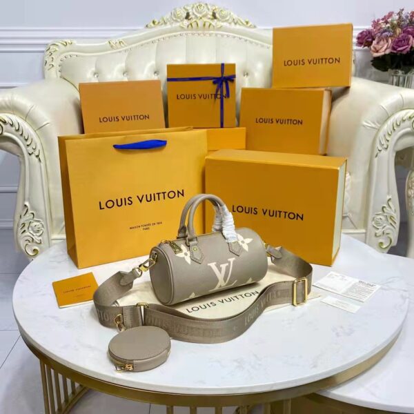 Louis Vuitton Women Papillon BB Dove Cream Embossed Supple Grained Cowhide Leather (8)
