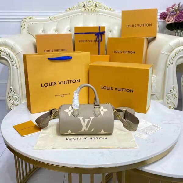 Louis Vuitton Women Papillon BB Dove Cream Embossed Supple Grained Cowhide Leather (9)