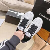 Chanel Women Calfskin Letter Flat Lace Up Runner Trainer Sneakers (1)