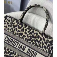 Dior Unisex CD Medium Dior Book Tote Beige Multicolor Mizza Embroidery (4)