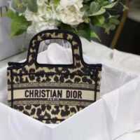 Dior Unisex CD Mini Dior Book Tote Beige Multicolor Mizza Embroidery (2)