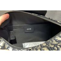 Dior Unisex CD Roller Messenger Bag Beige Black Dior Oblique Jacquard