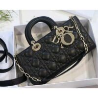 Dior Women CD Lady D-Joy Bag Black Cannage Lambskin (1)