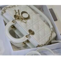 Dior Women CD Lady D-Joy Bag Latte Cannage Lambskin (18)