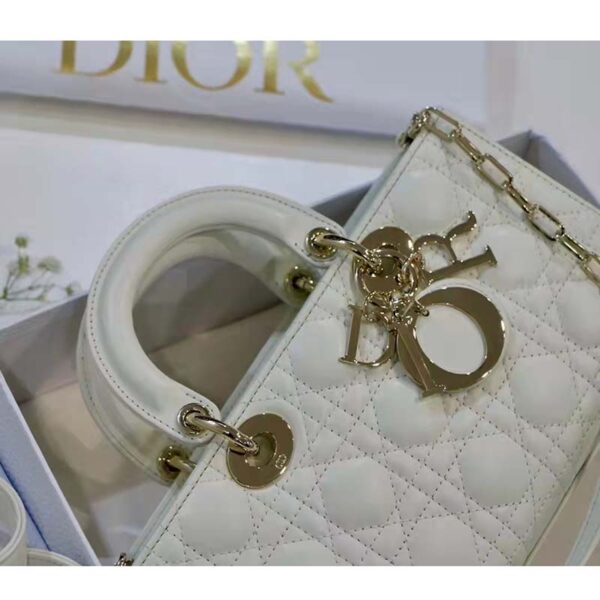 Dior Women CD Lady D-Joy Bag Latte Cannage Lambskin (5)