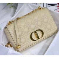 Dior Women CD Medium Dior Caro Bag Beige Supple Cannage Calfskin (3)