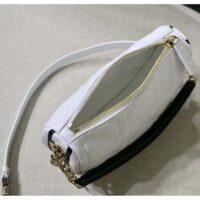 Dior Women CD Small Dior Vibe Hobo Bag White Cannage Lambskin (3)