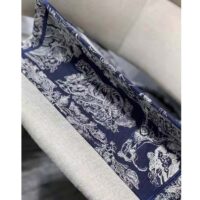 Dior Women Large Book Tote Blue Toile De Jouy Reverse Embroidery (10)