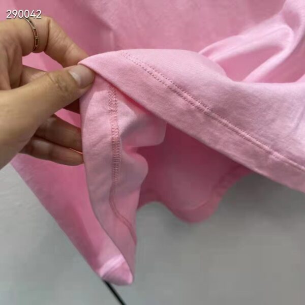 Gucci Men GG Interlocking G Heart T-Shirt Pink Cotton Jersey Crewneck Oversize Fit (9)