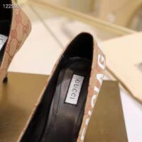 Gucci Women The Hacker Project Square Knife Pump Beige Original GG Canvas (8)