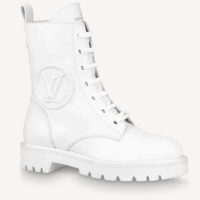 Louis Vuitton Women Territory Flat Ranger White Calf Leather LV Circle