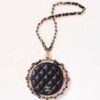 Chanel Women Chain Handbag Goatskin Leather Gold-Tone Metal Black
