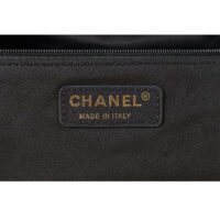 Chanel Women Large Flap Bag Printed Denim Gold-Tone Metal Black Multicolor (8)