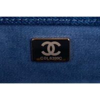 Chanel Women Small Flap Bag Printed Denim Gold-Tone Metal Blue Multicolor (11)