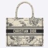 Dior Unisex CD Medium Dior Book Tote Beige Latte Dior Zodiac Embroidery