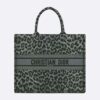 Dior Women Book Tote Gray Mizza Embroidery