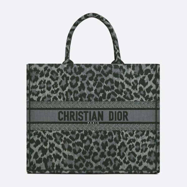 Dior Women Book Tote Gray Mizza Embroidery (1)