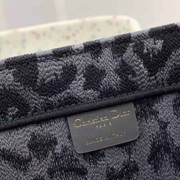 Dior Women Book Tote Gray Mizza Embroidery (9)