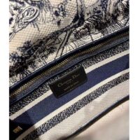 Dior Women CD Medium Lady D-Lite Bag Blue Toile De Jouy Embroidery (5)