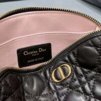 Dior Women Caro Beauty Pouch Black Cannage Lambskin (1)