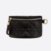 Dior Women Detachable Dior Caro Half-Moon Coin Purse-Black