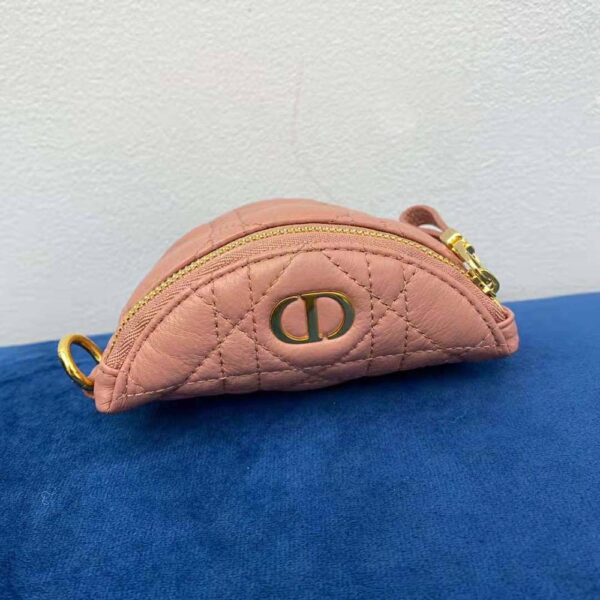 Dior Women Detachable Dior Caro Half-moon Coin Purse (4)