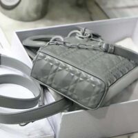 Dior Women Lady D-Joy Bag Gray Cannage Calfskin with Diamond Motif (1)