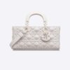 Dior Women Lady D-Joy Bag Latte Cannage Calfskin with Diamond Motif