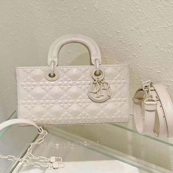 Dior Women Lady D-Joy Bag Latte Cannage Calfskin with Diamond Motif (2)