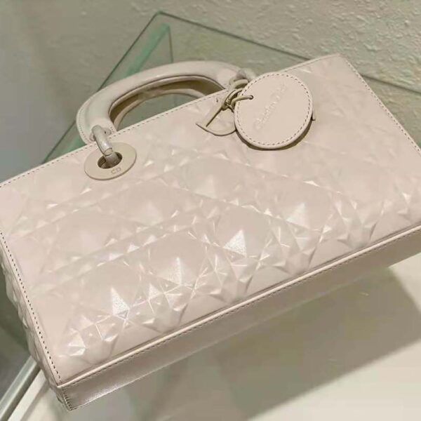 Dior Women Lady D-Joy Bag Latte Cannage Calfskin with Diamond Motif (8)