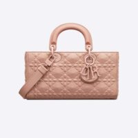 Dior Women Lady D-Joy Bag Rose Des Vents Cannage Calfskin with Diamond Motif (1)