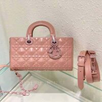 Dior Women Lady D-Joy Bag Rose Des Vents Cannage Calfskin with Diamond Motif (1)