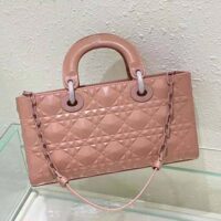 Dior Women Lady D-Joy Bag Rose Des Vents Cannage Calfskin with Diamond Motif (1)