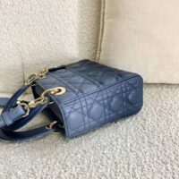 Dior Women Lady Dior my Abcdior Bag Lndigo Gradient Cannage Lambskin-Blue (1)