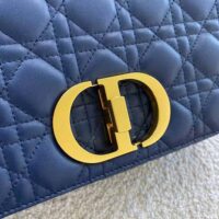 Dior Women Large Dior Caro Bag Lndigo Blue Gradient Cannage Lambskin (1)