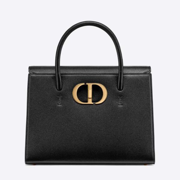 Dior Women Large ST Honoré Tote Black Grained Calfskin (1)