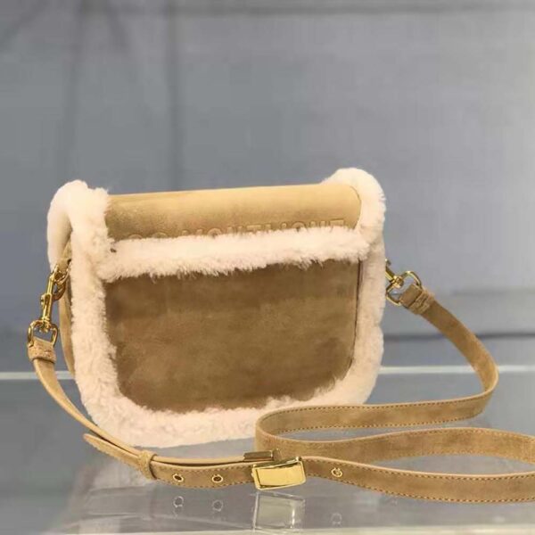 Dior Women Medium Dior Bobby Bag Camel-Colored Shearling (5)