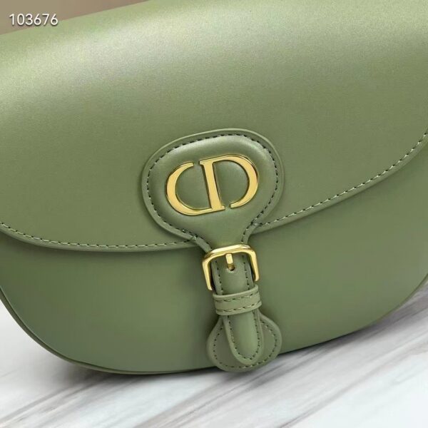 Dior Women Medium Dior Bobby Bag Cedar Green Box Calfskin Flap Closure (6)
