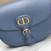 Dior Women Medium Dior Bobby Bag Denim Blue Box Calfskin Flap Closure (8)