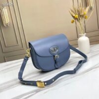 Dior Women Medium Dior Bobby Bag Denim Blue Box Calfskin Flap Closure (8)