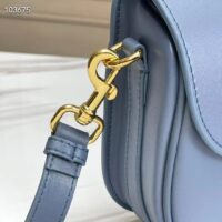 Dior Women Medium Dior Bobby Bag Denim Blue Box Calfskin Flap Closure (8)